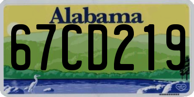AL license plate 67CD219