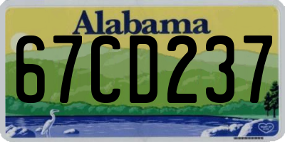 AL license plate 67CD237