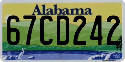 AL license plate 67CD242