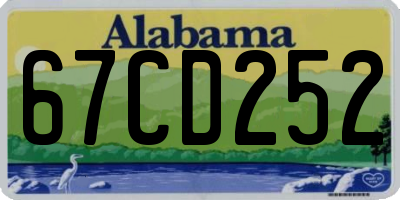 AL license plate 67CD252