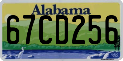 AL license plate 67CD256