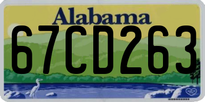 AL license plate 67CD263