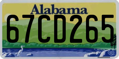 AL license plate 67CD265