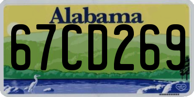 AL license plate 67CD269