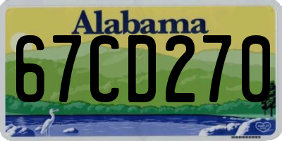 AL license plate 67CD270