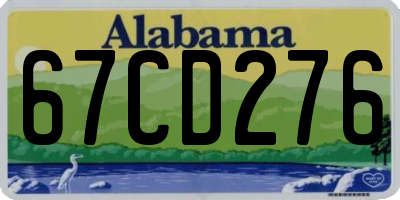 AL license plate 67CD276