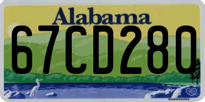 AL license plate 67CD280