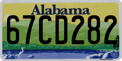 AL license plate 67CD282