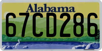 AL license plate 67CD286
