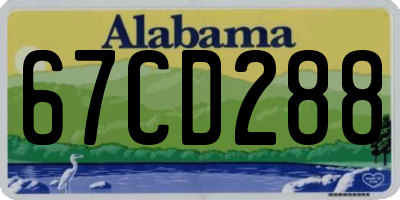 AL license plate 67CD288