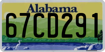 AL license plate 67CD291