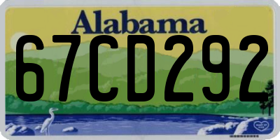 AL license plate 67CD292