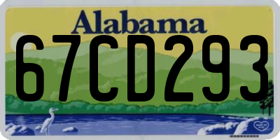 AL license plate 67CD293