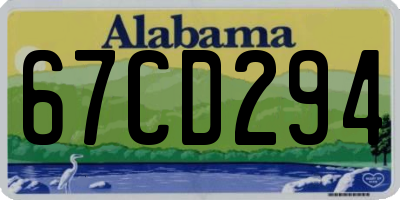 AL license plate 67CD294