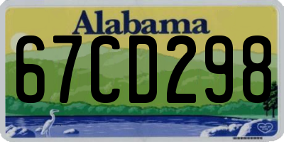 AL license plate 67CD298