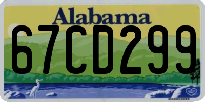 AL license plate 67CD299