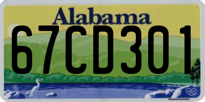 AL license plate 67CD301