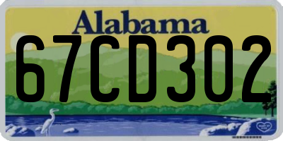 AL license plate 67CD302