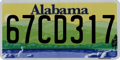 AL license plate 67CD317