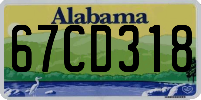 AL license plate 67CD318