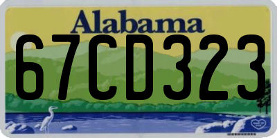 AL license plate 67CD323