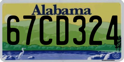 AL license plate 67CD324