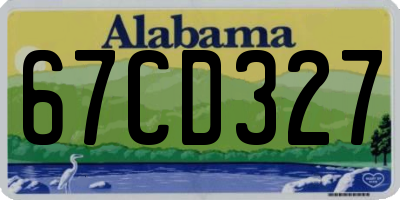 AL license plate 67CD327
