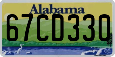 AL license plate 67CD330