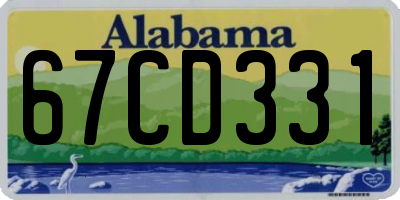 AL license plate 67CD331