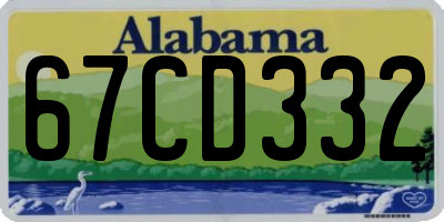 AL license plate 67CD332