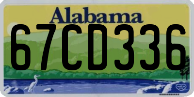 AL license plate 67CD336