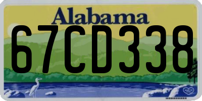 AL license plate 67CD338