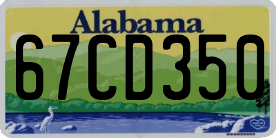 AL license plate 67CD350