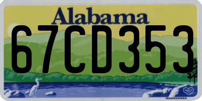 AL license plate 67CD353