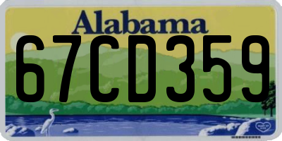 AL license plate 67CD359
