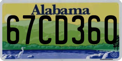 AL license plate 67CD360