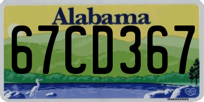 AL license plate 67CD367
