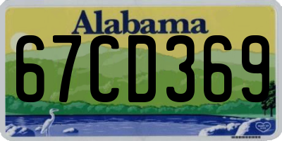 AL license plate 67CD369