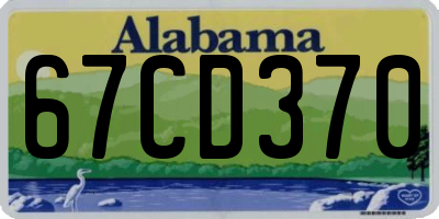 AL license plate 67CD370