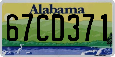 AL license plate 67CD371