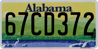 AL license plate 67CD372