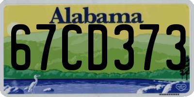 AL license plate 67CD373