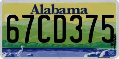 AL license plate 67CD375
