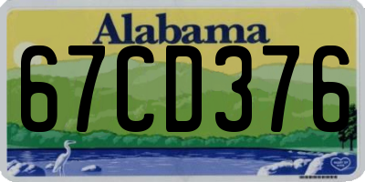 AL license plate 67CD376