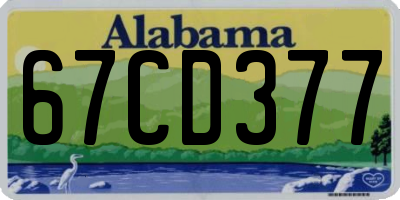 AL license plate 67CD377