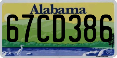 AL license plate 67CD386