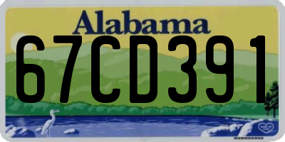 AL license plate 67CD391