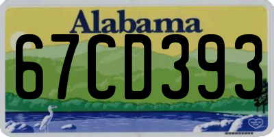 AL license plate 67CD393