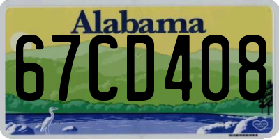 AL license plate 67CD408