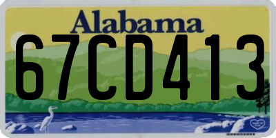 AL license plate 67CD413